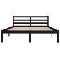vidaXL Telaio Letto in Legno Massello di Pino 140x200 cm Nero vidaXL Telaio Letto in Legno Massello di Pino 140x200 cm Nero