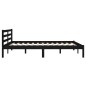 vidaXL Telaio Letto in Legno Massello di Pino 140x200 cm Nero vidaXL Telaio Letto in Legno Massello di Pino 140x200 cm Nero