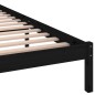 vidaXL Telaio Letto in Legno Massello di Pino 140x200 cm Nero vidaXL Telaio Letto in Legno Massello di Pino 140x200 cm Nero