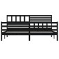 Giroletto Nero in Legno Massello 180x200 cm 6FT Super King