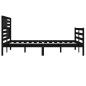 Giroletto Nero in Legno Massello 180x200 cm 6FT Super King