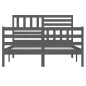 Giroletto Grigio in Legno Massello 135x190 cm 4FT6 Doppio Giroletto Grigio in Legno Massello 135x190 cm 4FT6 Doppio