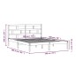 Giroletto Bianco in Legno Massello 180x200 cm 6FT Super King Giroletto Bianco in Legno Massello 180x200 cm 6FT Super King