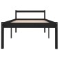 Giroletto Nero in Legno Massello di Pino 90x190 cm 3FT Single Giroletto Nero in Legno Massello di Pino 90x190 cm 3FT Single