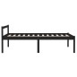 Giroletto Nero in Legno Massello di Pino 90x190 cm 3FT Single Giroletto Nero in Legno Massello di Pino 90x190 cm 3FT Single