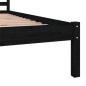 Giroletto in Legno di Pino 75x190 cm Nero 2FT6 Small Single Giroletto in Legno di Pino 75x190 cm Nero 2FT6 Small Single