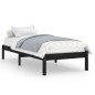 Giroletto Nero in Legno Massello 90x190 cm 3FT Single Giroletto Nero in Legno Massello 90x190 cm 3FT Single