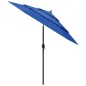 Ombrellone a 3 Livelli con Palo in Alluminio Azzurro 2,5 m Ombrellone a 3 Livelli con Palo in Alluminio Azzurro 2,5 m