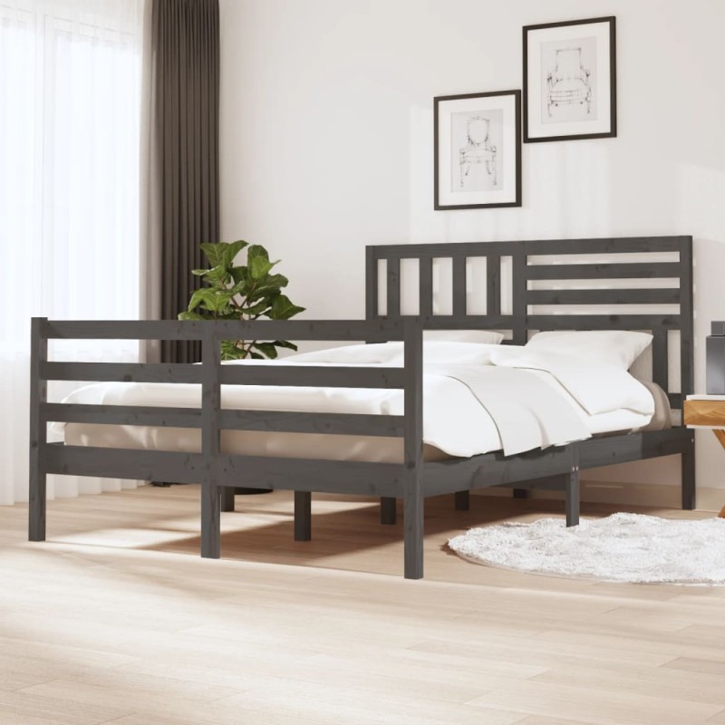 Giroletto in Legno Massello Grigio 140x190 cm Giroletto in Legno Massello Grigio 140x190 cm