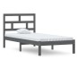 Giroletto Grigio in Legno Massello 90x190 cm 3FT Single Giroletto Grigio in Legno Massello 90x190 cm 3FT Single