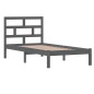 Giroletto Grigio in Legno Massello 90x190 cm 3FT Single Giroletto Grigio in Legno Massello 90x190 cm 3FT Single