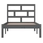 Giroletto Grigio in Legno Massello 90x190 cm 3FT Single Giroletto Grigio in Legno Massello 90x190 cm 3FT Single