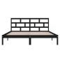 Giroletto in Legno Massello Nero 120x190 cm 4FT Small Double Giroletto in Legno Massello Nero 120x190 cm 4FT Small Double