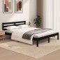 Giroletto Legno Massello Pino 120x190cm Nero 4FT Small Double Giroletto Legno Massello Pino 120x190cm Nero 4FT Small Double