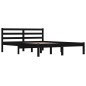 Giroletto Legno Massello Pino 120x190cm Nero 4FT Small Double Giroletto Legno Massello Pino 120x190cm Nero 4FT Small Double