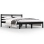 Giroletto Legno Massello Pino 120x190cm Nero 4FT Small Double Giroletto Legno Massello Pino 120x190cm Nero 4FT Small Double
