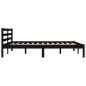 Giroletto Legno Massello Pino 120x190cm Nero 4FT Small Double Giroletto Legno Massello Pino 120x190cm Nero 4FT Small Double