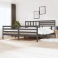 Giroletto Grigio in Legno Massello 180x200 cm 6FT Super King Giroletto Grigio in Legno Massello 180x200 cm 6FT Super King