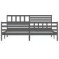 Giroletto Grigio in Legno Massello 180x200 cm 6FT Super King Giroletto Grigio in Legno Massello 180x200 cm 6FT Super King