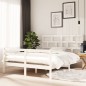 Giroletto Bianco in Legno Massello 150x200 cm 5FT King Size Giroletto Bianco in Legno Massello 150x200 cm 5FT King Size