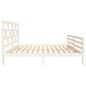 Giroletto Bianco in Legno Massello 150x200 cm 5FT King Size Giroletto Bianco in Legno Massello 150x200 cm 5FT King Size