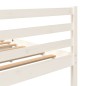 Giroletto Bianco in Legno Massello 150x200 cm 5FT King Size Giroletto Bianco in Legno Massello 150x200 cm 5FT King Size