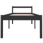 Giroletto Nero in Legno Massello di Pino 90x200 cm