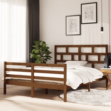 Giroletto Miele in Legno Massello 150x200 cm 5FT King Size