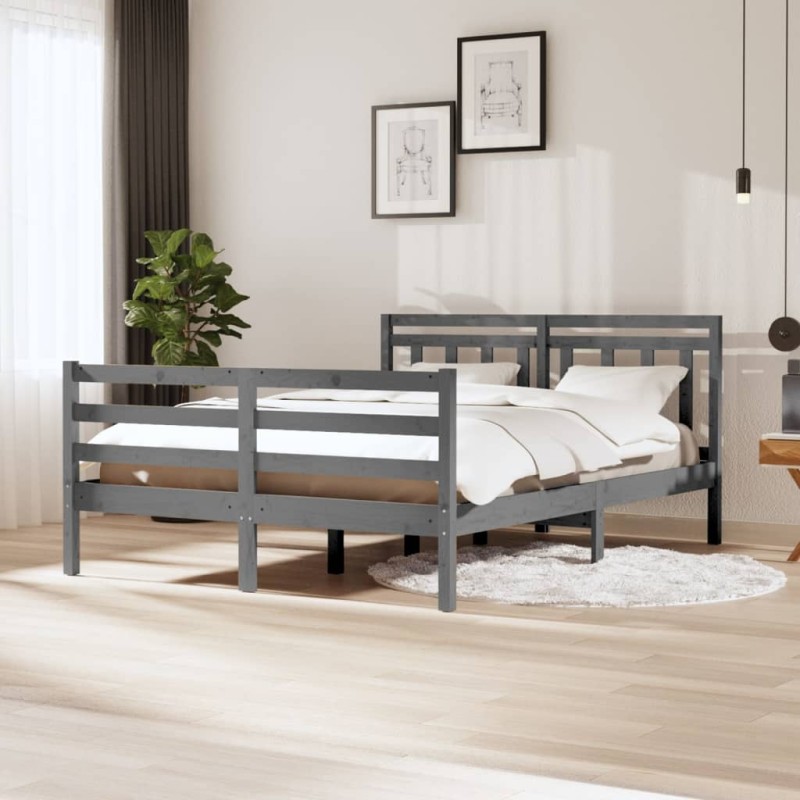 Giroletto Grigio in Legno Massello 140x200 cm Giroletto Grigio in Legno Massello 140x200 cm