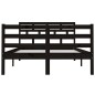Giroletto Nero in Legno Massello 135x190 cm 4FT6 Doppio Giroletto Nero in Legno Massello 135x190 cm 4FT6 Doppio