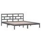 Giroletto Grigio in Legno Massello 135x190 cm 4FT6 Double