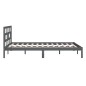 Giroletto Grigio in Legno Massello 135x190 cm 4FT6 Double