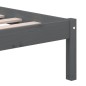 Giroletto Grigio in Legno Massello 135x190 cm 4FT6 Double