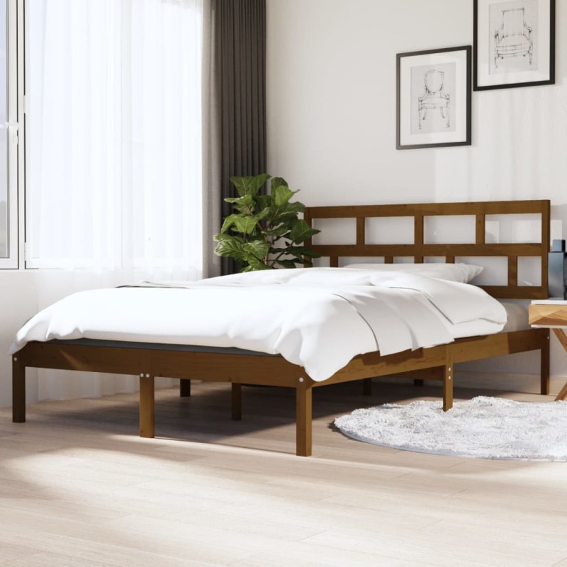 Giroletto in Legno Massello Miele 120x190cm 4FT Small Double Giroletto in Legno Massello Miele 120x190cm 4FT Small Double