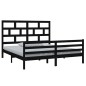Giroletto Nero in Legno Massello 180x200 cm 6FT Super King Giroletto Nero in Legno Massello 180x200 cm 6FT Super King