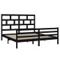 Giroletto Nero in Legno Massello 180x200 cm 6FT Super King Giroletto Nero in Legno Massello 180x200 cm 6FT Super King