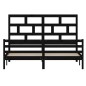 Giroletto Nero in Legno Massello 180x200 cm 6FT Super King Giroletto Nero in Legno Massello 180x200 cm 6FT Super King