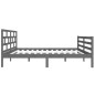 Giroletto Grigio in Legno Massello 120x190 cm 4FT Small Double Giroletto Grigio in Legno Massello 120x190 cm 4FT Small Double