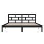 Giroletto Nero in Legno Massello 135x190 cm 4FT6 Double Giroletto Nero in Legno Massello 135x190 cm 4FT6 Double