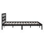 Giroletto Nero in Legno Massello 135x190 cm 4FT6 Double Giroletto Nero in Legno Massello 135x190 cm 4FT6 Double