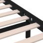 Giroletto Nero in Legno Massello 135x190 cm 4FT6 Double Giroletto Nero in Legno Massello 135x190 cm 4FT6 Double