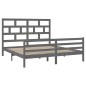 Giroletto Grigio in Legno Massello 180x200 cm 6FT Super King Giroletto Grigio in Legno Massello 180x200 cm 6FT Super King