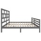 Giroletto Grigio in Legno Massello 180x200 cm 6FT Super King Giroletto Grigio in Legno Massello 180x200 cm 6FT Super King