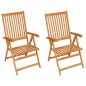 Sedie da Giardino 2 pz con Cuscini Blu Reale Massello di Teak Sedie da Giardino 2 pz con Cuscini Blu Reale Massello di Teak