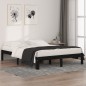 Giroletto Nero in Legno Massello 150x200 cm 5FT King Size Giroletto Nero in Legno Massello 150x200 cm 5FT King Size