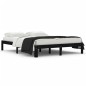 Giroletto Nero in Legno Massello 150x200 cm 5FT King Size Giroletto Nero in Legno Massello 150x200 cm 5FT King Size