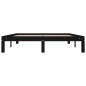 Giroletto Nero in Legno Massello 150x200 cm 5FT King Size Giroletto Nero in Legno Massello 150x200 cm 5FT King Size