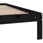 Giroletto Nero in Legno Massello 150x200 cm 5FT King Size Giroletto Nero in Legno Massello 150x200 cm 5FT King Size