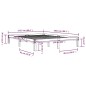 Giroletto Nero in Legno Massello 150x200 cm 5FT King Size Giroletto Nero in Legno Massello 150x200 cm 5FT King Size