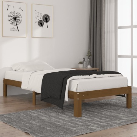 Giroletto Marrone Miele in Legno Massello di Pino 90x200 cm